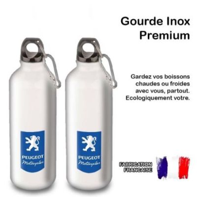 Gourde Alu et Thermos Peugeot Logo Motocycle