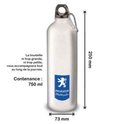 Gourde Alu et Thermos Peugeot Logo Motocycle