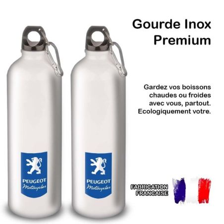 Gourde Alu et Thermos Peugeot Logo Motocycle Gourde Alu et Thermos Peugeot Logo Motocycle