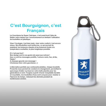 Gourde Alu et Thermos Peugeot Logo Motocycle Gourde Alu et Thermos Peugeot Logo Motocycle