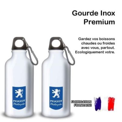 Gourde Alu et Thermos Peugeot Logo Motocycle