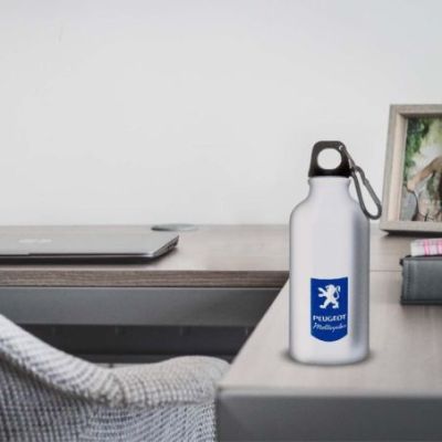Gourde Alu et Thermos Peugeot Logo Motocycle