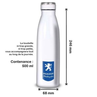 Gourde Alu et Thermos Peugeot Logo Motocycle