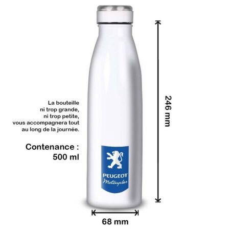 Gourde Alu et Thermos Peugeot Logo Motocycle Gourde Alu et Thermos Peugeot Logo Motocycle
