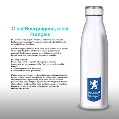 Gourde Alu et Thermos Peugeot Logo Motocycle Gourde Alu et Thermos Peugeot Logo Motocycle