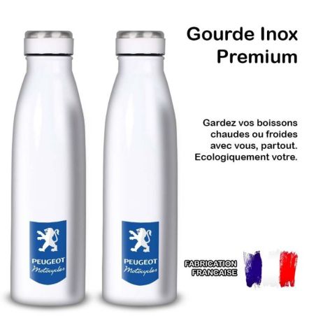 Gourde Alu et Thermos Peugeot Logo Motocycle Gourde Alu et Thermos Peugeot Logo Motocycle
