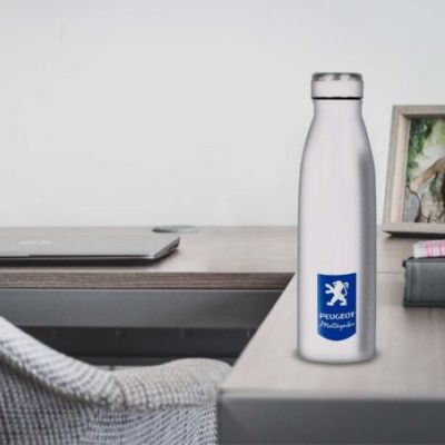 Gourde Alu et Thermos Peugeot Logo Motocycle