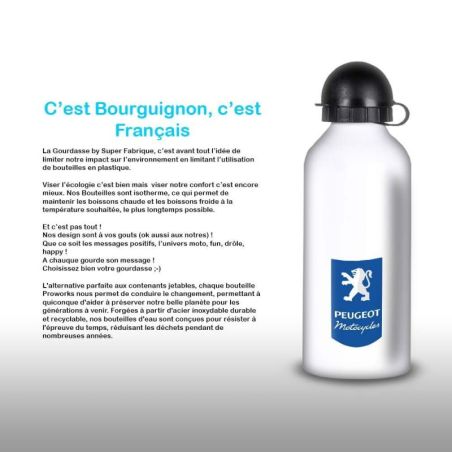 Gourde Alu et Thermos Peugeot Logo Motocycle Gourde Alu et Thermos Peugeot Logo Motocycle