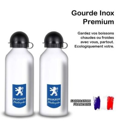 Gourde Alu et Thermos Peugeot Logo Motocycle