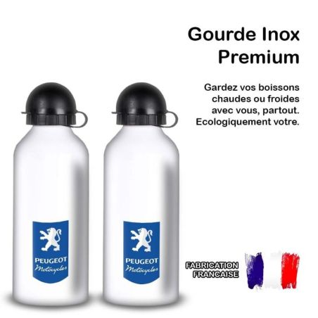 Gourde Alu et Thermos Peugeot Logo Motocycle Gourde Alu et Thermos Peugeot Logo Motocycle