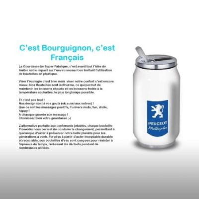 Gourde Alu et Thermos Peugeot Logo Motocycle