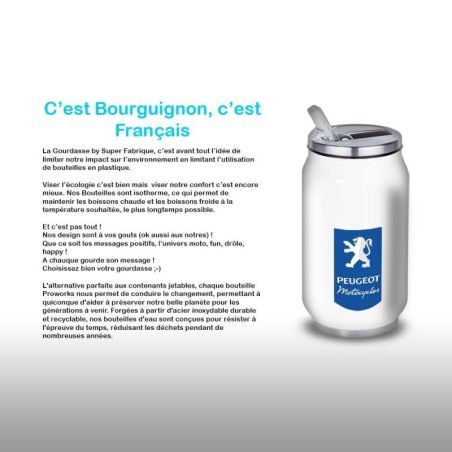 Gourde Alu et Thermos Peugeot Logo Motocycle Gourde Alu et Thermos Peugeot Logo Motocycle