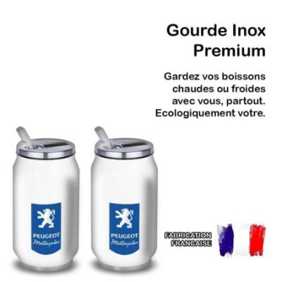 Gourde Alu et Thermos Peugeot Logo Motocycle