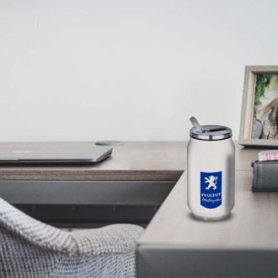 Gourde Alu et Thermos Peugeot Logo Motocycle