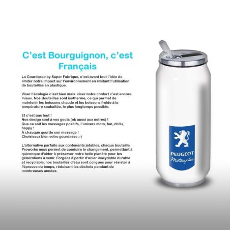 Gourde Alu et Thermos Peugeot Logo Motocycle Gourde Alu et Thermos Peugeot Logo Motocycle