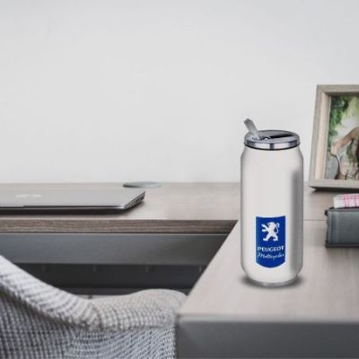 Gourde Alu et Thermos Peugeot Logo Motocycle