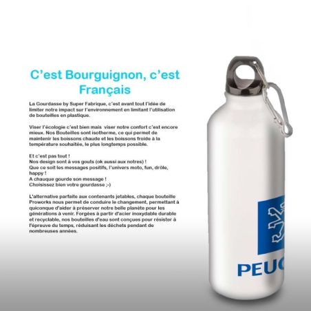 Gourde Alu et Thermos Peugeot Logo 1980