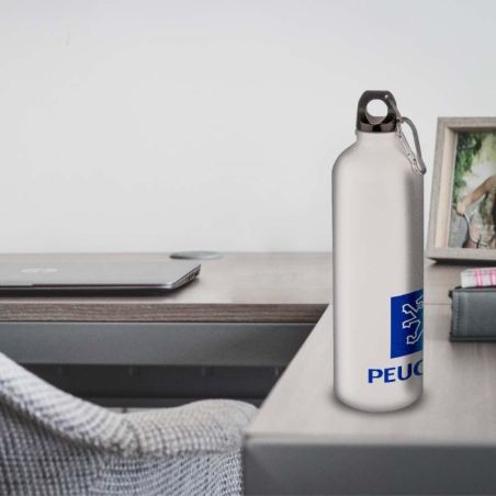 Gourde Alu et Thermos Peugeot Logo 1980 Gourde Alu et Thermos Peugeot Logo 1980