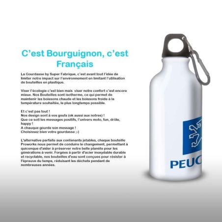 Gourde Alu et Thermos Peugeot Logo 1980 Gourde Alu et Thermos Peugeot Logo 1980