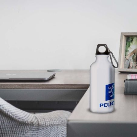 Gourde Alu et Thermos Peugeot Logo 1980 Gourde Alu et Thermos Peugeot Logo 1980