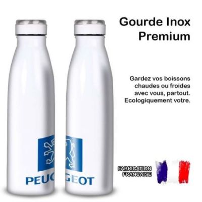 Gourde Alu et Thermos Peugeot Logo 1980