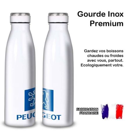 Gourde Alu et Thermos Peugeot Logo 1980 Gourde Alu et Thermos Peugeot Logo 1980