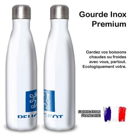 Gourde Alu et Thermos Peugeot Logo 1980 Gourde Alu et Thermos Peugeot Logo 1980