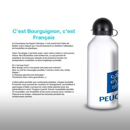 Gourde Alu et Thermos Peugeot Logo 1980 Gourde Alu et Thermos Peugeot Logo 1980