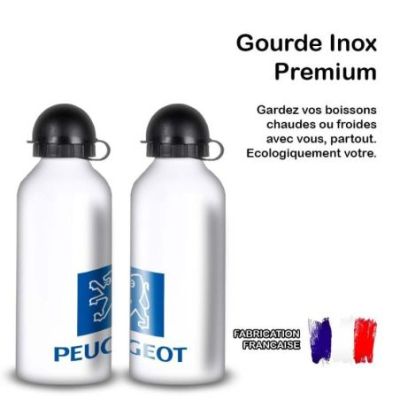 Gourde Alu et Thermos Peugeot Logo 1980