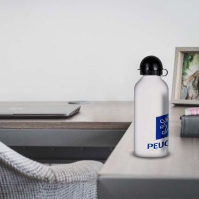 Gourde Alu et Thermos Peugeot Logo 1980