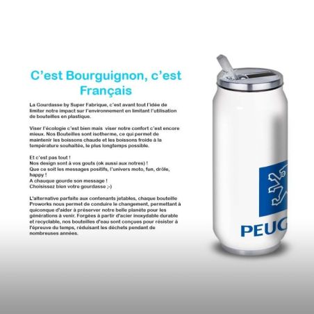 Gourde Alu et Thermos Peugeot Logo 1980 Gourde Alu et Thermos Peugeot Logo 1980