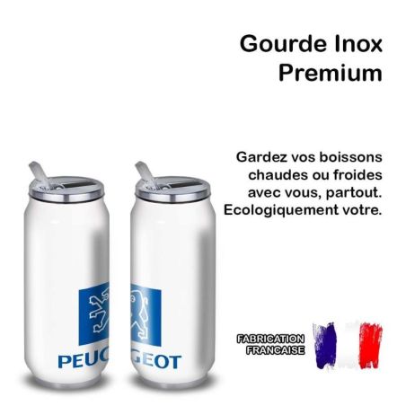 Gourde Alu et Thermos Peugeot Logo 1980 Gourde Alu et Thermos Peugeot Logo 1980