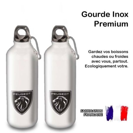 Gourde Alu et Thermos Peugeot Logo Lion Gourde Alu et Thermos Peugeot Logo Lion