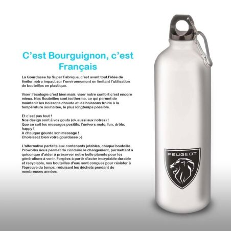 Gourde Alu et Thermos Peugeot Logo Lion Gourde Alu et Thermos Peugeot Logo Lion