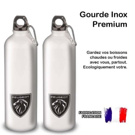 Gourde Alu et Thermos Peugeot Logo Lion Gourde Alu et Thermos Peugeot Logo Lion