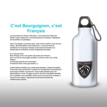Gourde Alu et Thermos Peugeot Logo Lion Gourde Alu et Thermos Peugeot Logo Lion