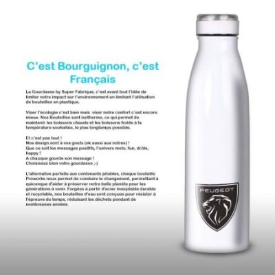 Gourde Alu et Thermos Peugeot Logo Lion