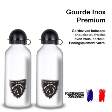 Gourde Alu et Thermos Peugeot Logo Lion Gourde Alu et Thermos Peugeot Logo Lion