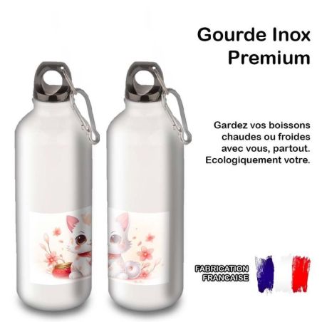 Gourde Alu et Thermos Chat Maneki-neko Gourde Alu et Thermos Chat Maneki-neko