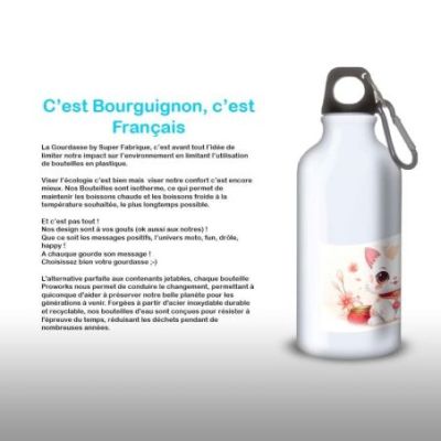 Gourde Alu et Thermos Chat Maneki-neko
