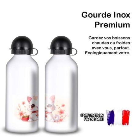 Gourde Alu et Thermos Chat Maneki-neko Gourde Alu et Thermos Chat Maneki-neko