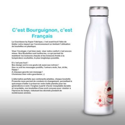 Gourde Alu et Thermos Chat Kawaii