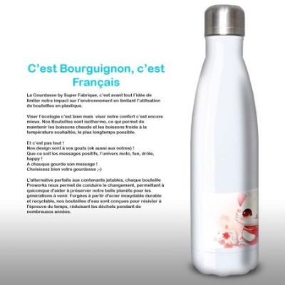 Gourde Alu et Thermos Chat Kawaii