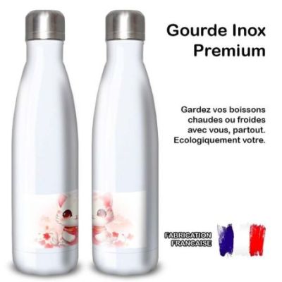 Gourde Alu et Thermos Chat Kawaii