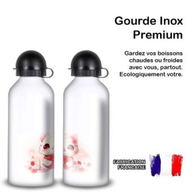 Gourde Alu et Thermos Chat Kawaii