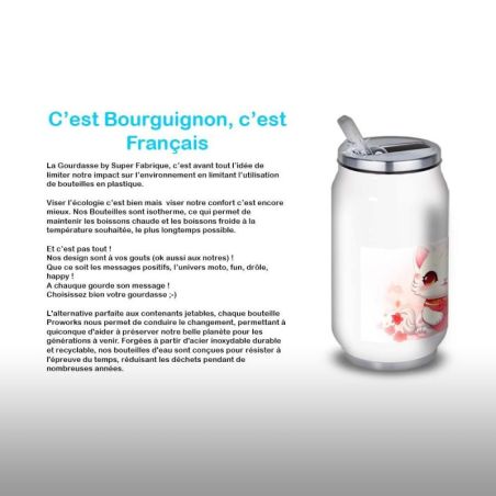 Gourde Alu et Thermos Chat Kawaii Gourde Alu et Thermos Chat Kawaii