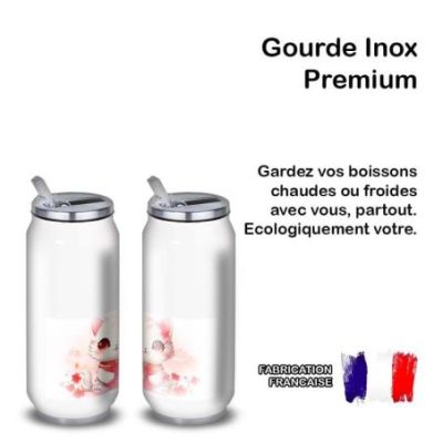 Gourde Alu et Thermos Chat Kawaii