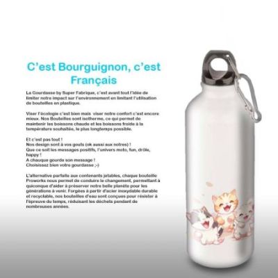 Gourde Alu et Thermos Chatons
