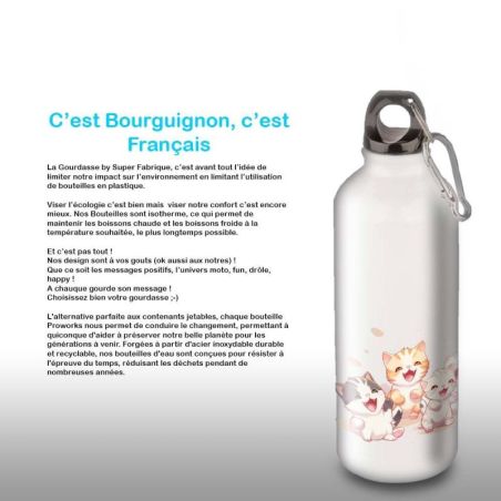 Gourde Alu et Thermos Chatons