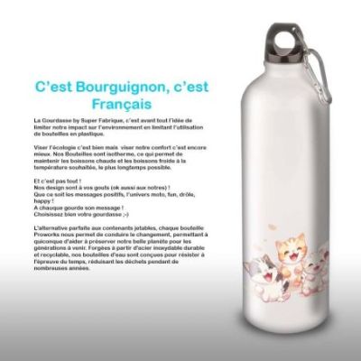 Gourde Alu et Thermos Chatons